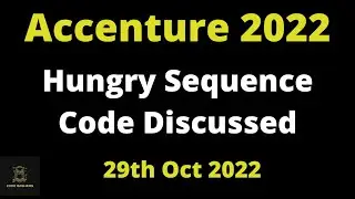 Accenture Coding Questions Asked Today | Hungry Sequence , Days Bw two dates | 29th oct 2022