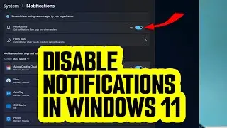 How To Turn Off Notifications In Windows 11