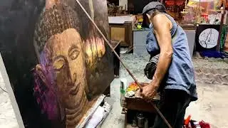 The amazing world of street art in Thailand: how an artist paints a picture on the street.