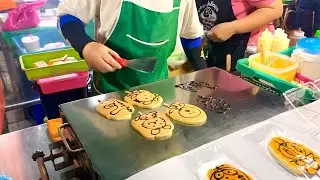 Amazing Free Hand Pancake 🥞 Artist - Thailand Street Food 