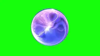 Plasma Ball Simple Animation (green screen)