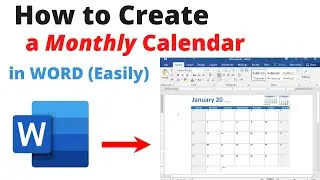 [TUTORIAL] Easy Way to CREATE a Monthly CALENDAR In Microsoft Word (without a template)