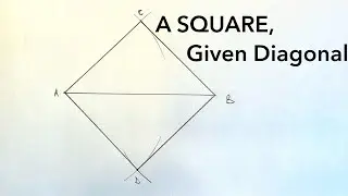 How To Construct A SQUARE Given the Diagonal.