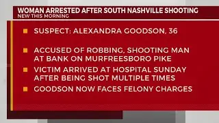 Woman charged after shooting in South Nashville