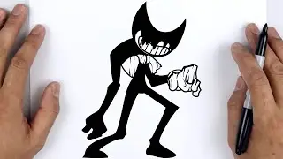 HOW TO DRAW INK BENDY (Indie Cross) | Bendy And the ink machine / Friday Night Funkin (FNF) - Easy