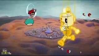 Cuphead - Unused Gold Marionette in Djimmi The Great (Assets Removed in Current Patch)