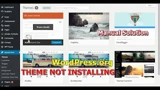 WordPress Theme Can not Install