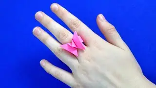 Как сделать кольцо из бумаги 💍 Оригами кольцо💍