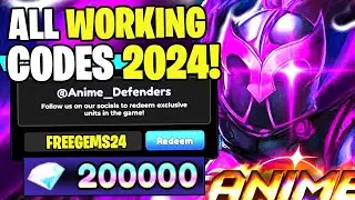 *NEW* ALL WORKING CODES FOR ANIME DEFENDERS IN 2024! ROBLOX ANIME DEFENDERS CODES