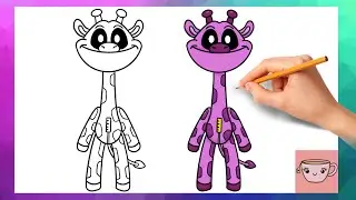 How To Draw Jerry Giraffe from Poppy Playtime | GameToons Smiling Critters | Easy Drawing Tutorial