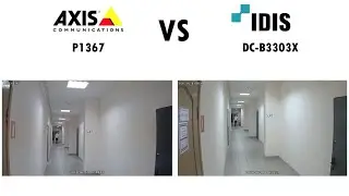 Видео сравнение AXIS P1367 и IDIS DC-B3303X в условиях искусственного освещения