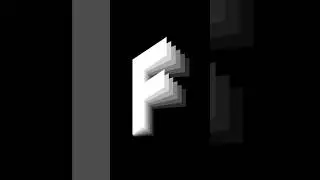 Letter F flip text effect in illustrator #tutorial #shorts