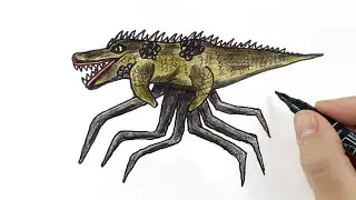 Рисуем монстра ЗООЧОСИС, Крокодил