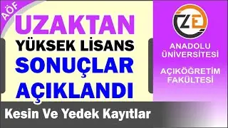 AÖF Uzaktan Tezsiz Yüksek Lisans Sonuçları Açıklandı 12 Ağustos 2022