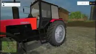 Farming Simulator 2015 мод на русскую технику [обзор мода на трактор MTZ 1221]