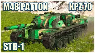 Kampfpanzer 70, M48 Patton & STB-1 • WoT Blitz Gameplay