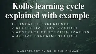 Kolbs learning cycle explained with example