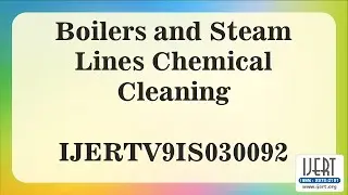 Boilers and Steam Lines Chemical Cleaning