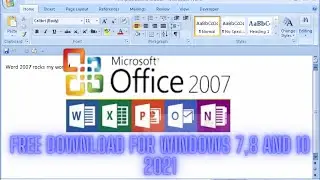 How to Get Microsoft Office Family and Student 2007 for Free - 2021 | Installation Guide ||