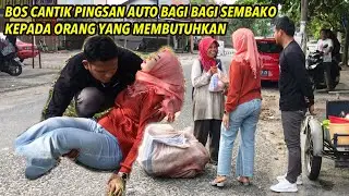 BOS MUDA JANDA CANTIK PINGSAN DI PANGKUAN BRONDONG GANTENG AUTO BAGI BAGI SEMBAKO