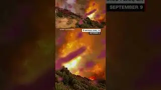 Timelapse shows wildfire engulf mountain in Southern California