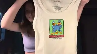 Trying on the Billie eilish birds of a feather shirt!