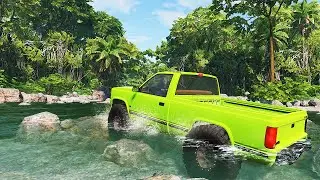 OFF ROAD GAMEPLAY PC - Jungle Rock Island Offroading - Part I - BeamNG.drive - Test My Pickup Truck