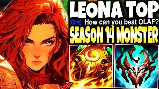 New IMMORTAL LEONA Build made OLAF TOP AN INTER ~ INSANE SUSTAIN & DAMAGE | LoL Leona s14 Gameplay