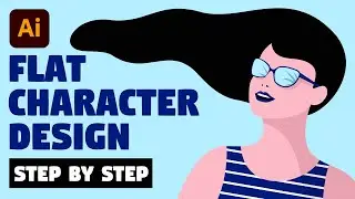 GIRL CHARACTER Illustration | Illustrator Tutorial (Modern Pop Art)