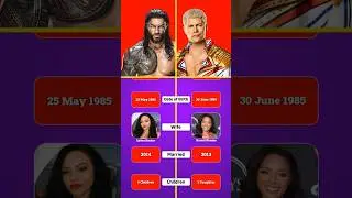 Roman Reigns Vs Cody Rhodes - WWE Comparison #wwe #wrestledata