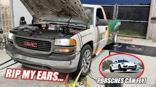 Jackstand's Nitrous Silverado SCREAMS On the Dyno!! + Our Twin Turbo Porsche Gets Airborne!!!