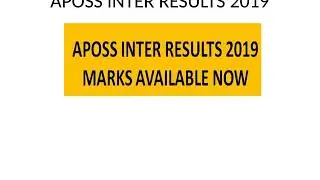 APOSS INTER RESULTS 2019 | MANABADI APOSS INTER RESULTS 2019