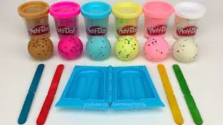 Make 6 Play Doh Ice Cream | Surprise Toys Masha and the Bear Shopkins Kinder Surprise Egg