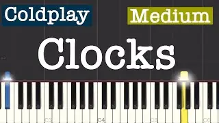 Coldplay - Clocks Piano Tutorial | Medium