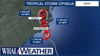 North Carolina Forecast: Tropical Storm Ophelia causes damage, power outages across North Carolina