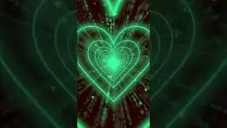 Heart Background 💚Green Heart Tunnel | Animated Background | Wallpaper Heart | Neon Heart Tunnel