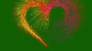 Particles Heart Animation - Love Particle Logo Reveal - Template - green screen effects