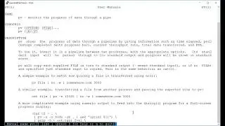 Linux pv command - monitor the progress of data through pipe