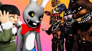 [SFM MR.HOPPS2] Five Nights At Freddys Nightmare Halloween Animatronics VS MR.HOPPS PLAY House 2