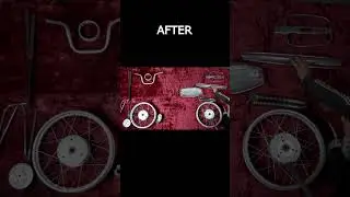 Before and After Moped Restoration