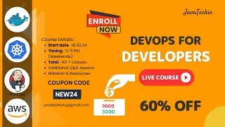 🚀 Launching My Brand New DevOps For Developers Live Course FOR 90-DAYS | Enroll Now | 🔥 JavaTechie