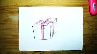 How to Draw a Gift Box (for Kids)