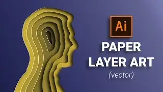 Paper Cut Out Layer Art Illustration in Illustrator Tutorial