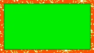 Red Glitter Effect Border Animation Frame Green Screen HD Video || Chroma Key Effect