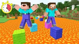 НУБ И ПРО ПАРКУРЯТ НА ВРЕМЯ В МАЙНКРАФТ ! НУБИК ПРОХОДИТ ПАРКУР ТРОЛЛИНГ В MINECRAFT