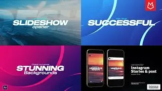 After Effects Template: Slideshow Opener + Free Font