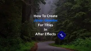 🔴🔵 How to Create Stroke Effect Animation in After Effects 🔴🔵