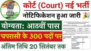 Punjab And Haryana High Court Recruitment 2024: Applications Open For 300 Peon Posts