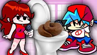 Friday Night Funkin' Boyfriend and Girlfriend POOP in the TOILET. Friday Night Funkin Pooping. FNF