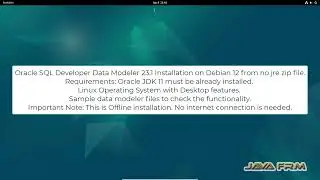 Oracle Data Modeler 23.1 Installation on Debian 12 from zip archive with sample dmd files